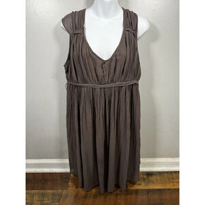 Ryu Anthropologie Tulle Taupe Skirt Dress L Flowy